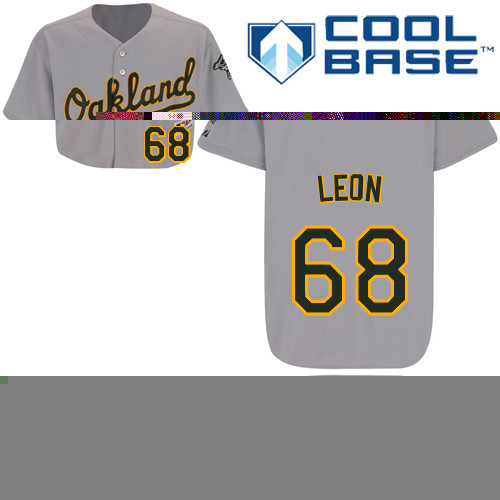 Arnold Leon #68 MLB Jersey-Oakland Athletics Men's Authentic Road Gray Cool Base Baseball Jersey